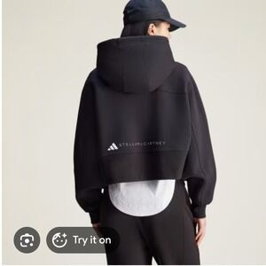 Adidas Stella McCartney sweatsuit black full zip and sweatpants lounge